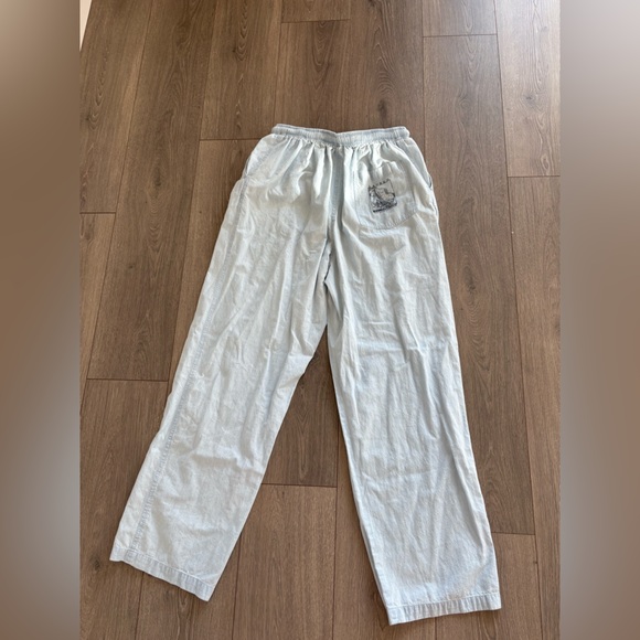 Vintage Lauren Ralph Lauren 100% Cotton Rope Drawstring Pant Sailboat Pocket L - Picture 2 of 6